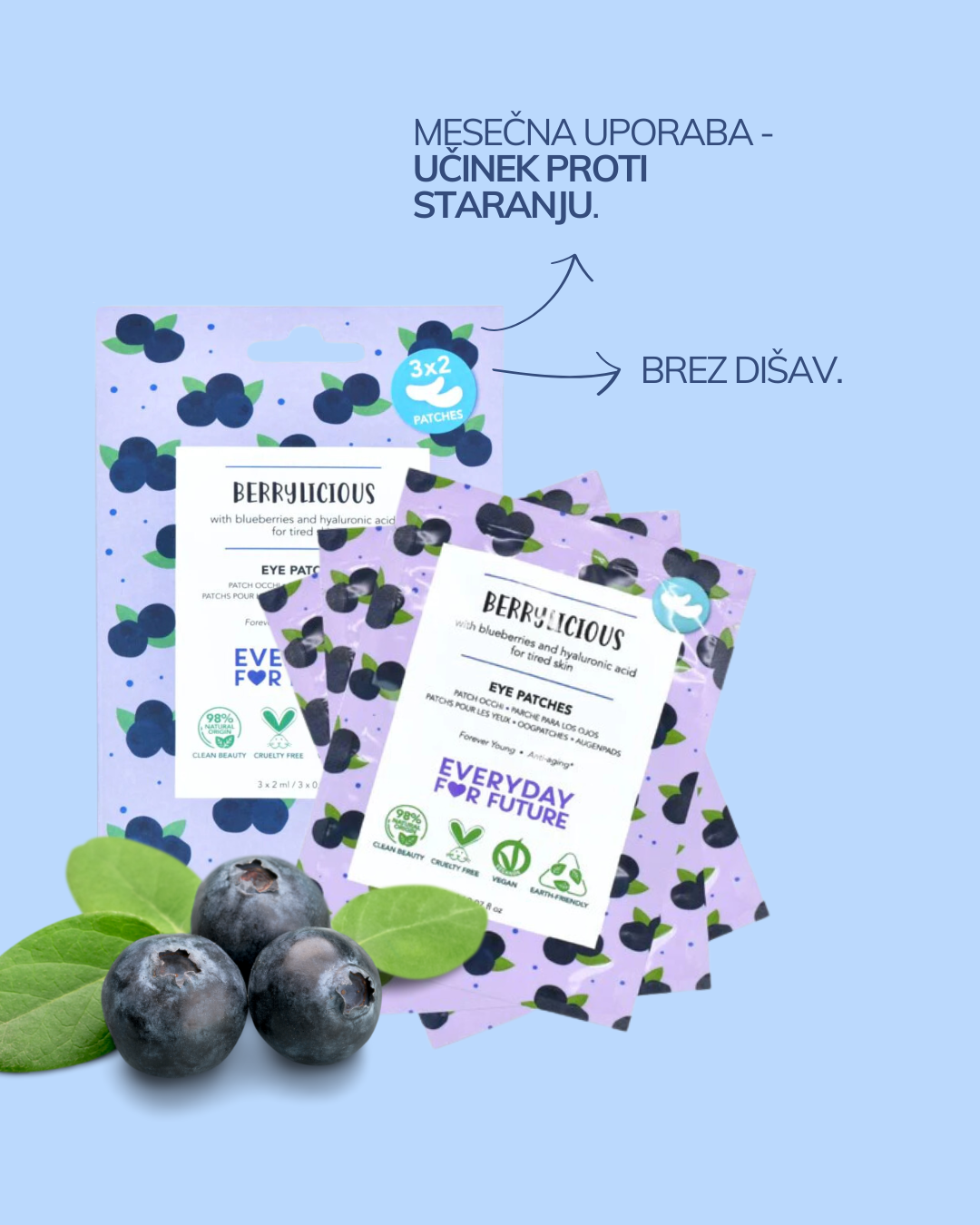 BERRYLICIOUS komplet obližev za oči